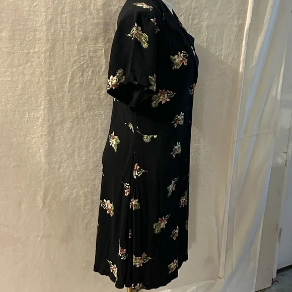 Volcom Black Floral Mini Dress - Picture 6 of 14